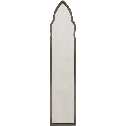 Cathedral 58 X 12 inch Light Grey Full Length/Oversized Mirror, Arch/Crowned Top