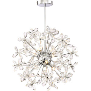Adelle 8 Light 20 inch Chrome with Crystal Chandelier Ceiling Light 