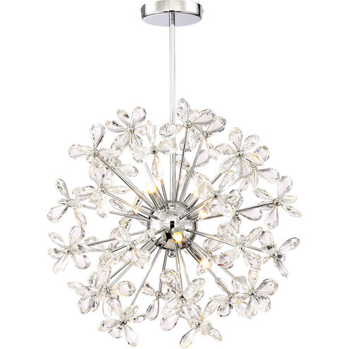 Adelle 8 Light 20 inch Chrome with Crystal Chandelier Ceiling Light