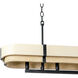 Blonde Moment 5 Light 46.25 inch Matte Black and Honey with Medium Oak Linear Pendant Ceiling Light