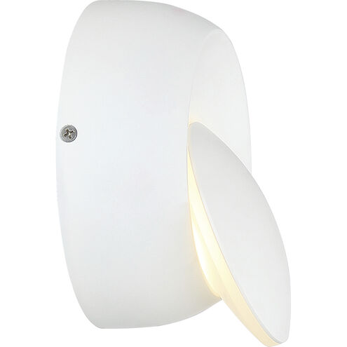 Pinion LED 6 inch White Outdoor Wall Sconce