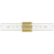 Bolivar 2 Light 4 inch Brushed Brass Bath Vanity Light Wall Light in Seedy Glass