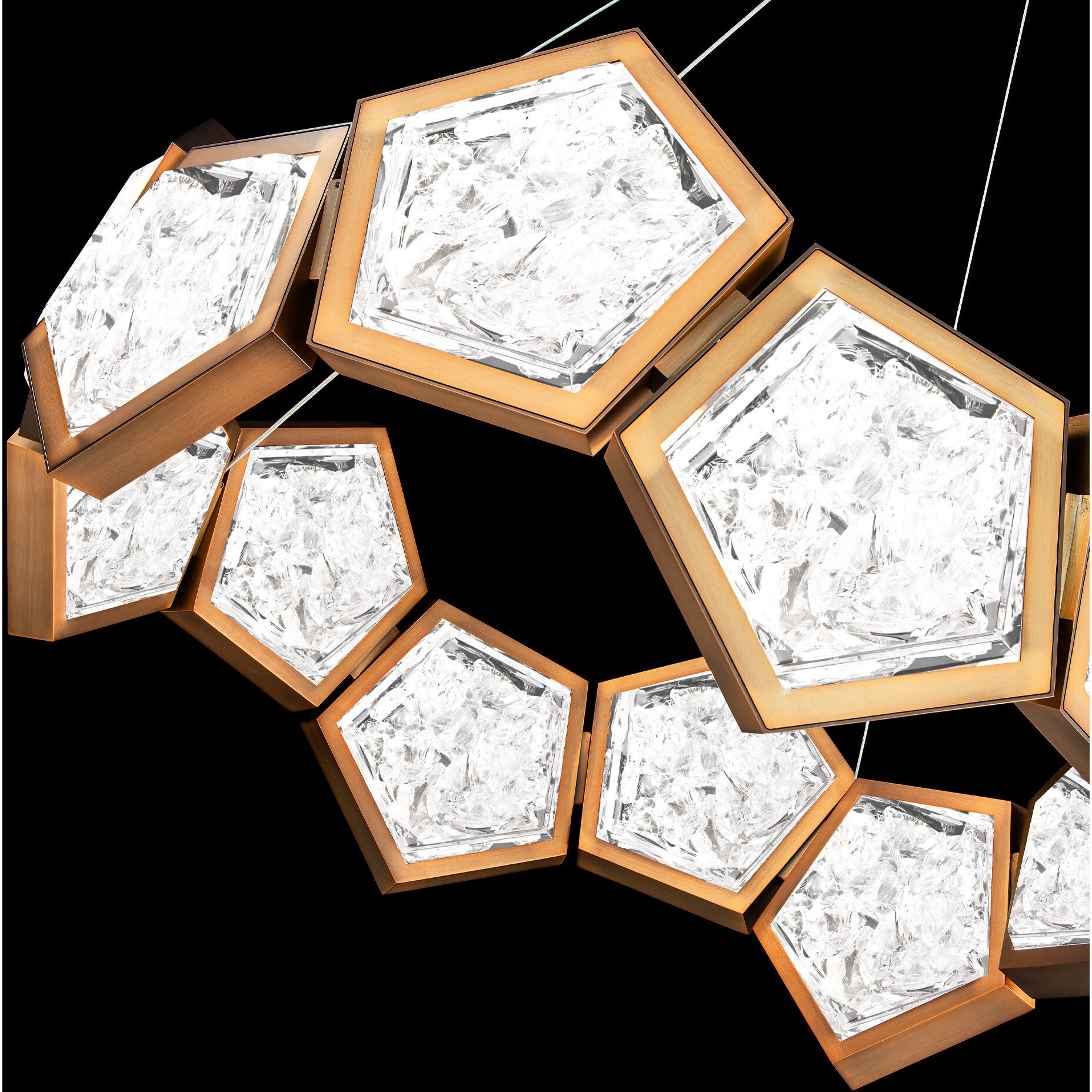 Starlight Starbright LED 11 inch Aged Brass Chandelier Ceiling Light