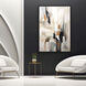 Japandi White and Black and Brown and Orange Canvas