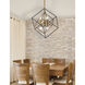 Kappa LED 19 inch Vintage Bronze with Matte Black Pendant Ceiling Light in Vintage Brass and Matte Black