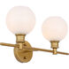 Collier 2 Light 19 inch Brass Wall sconce Wall Light