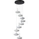 Clouds 9 Light 23.3 inch Black Pendant Ceiling Light