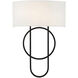 Tempe 2 Light 12 inch Matte Black Sconce Wall Light