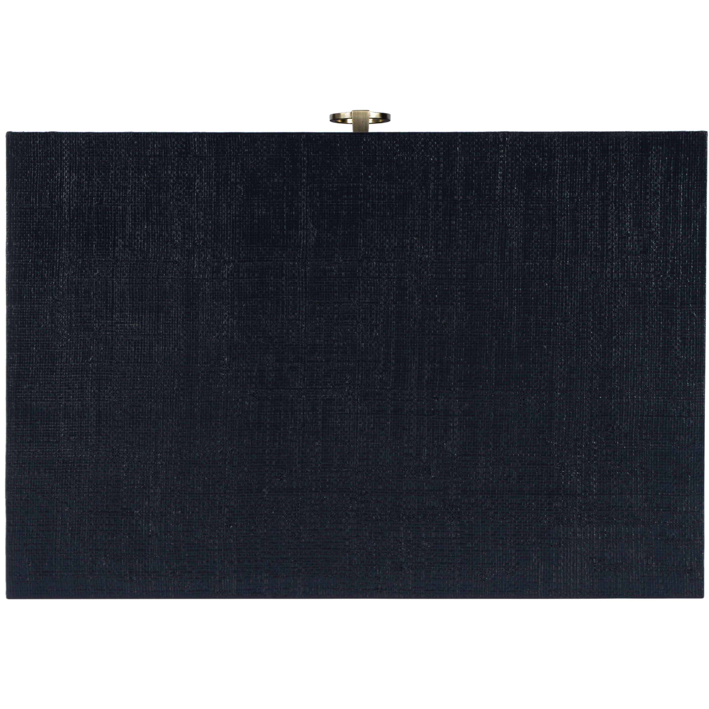 Bar Harbor Raffia 1 Drawer Nightstand in Navy Blue