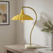 Penelope 24 inch 60 watt Polished Brass and White Marble Table Lamp Portable Light