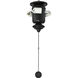 Fitters 3 Light Black Fan Light