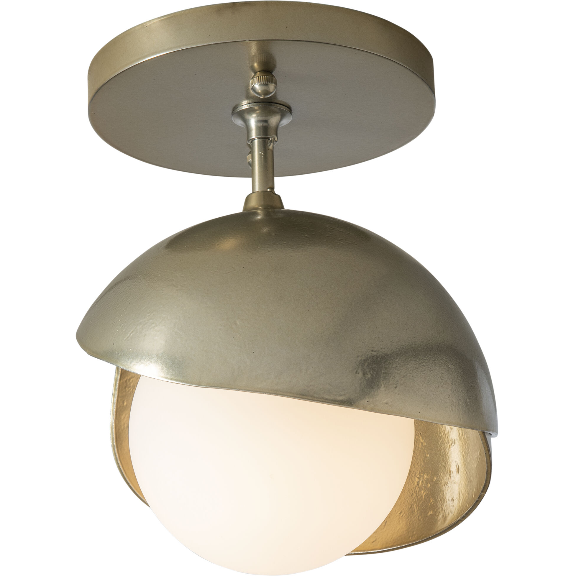 Brooklyn 1 Light 6 inch Modern Brass and Modern Brass Semi-Flush Ceiling Light