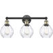 Waverly 3 Light 24 inch Black Antique Brass Bath Vanity Light Wall Light