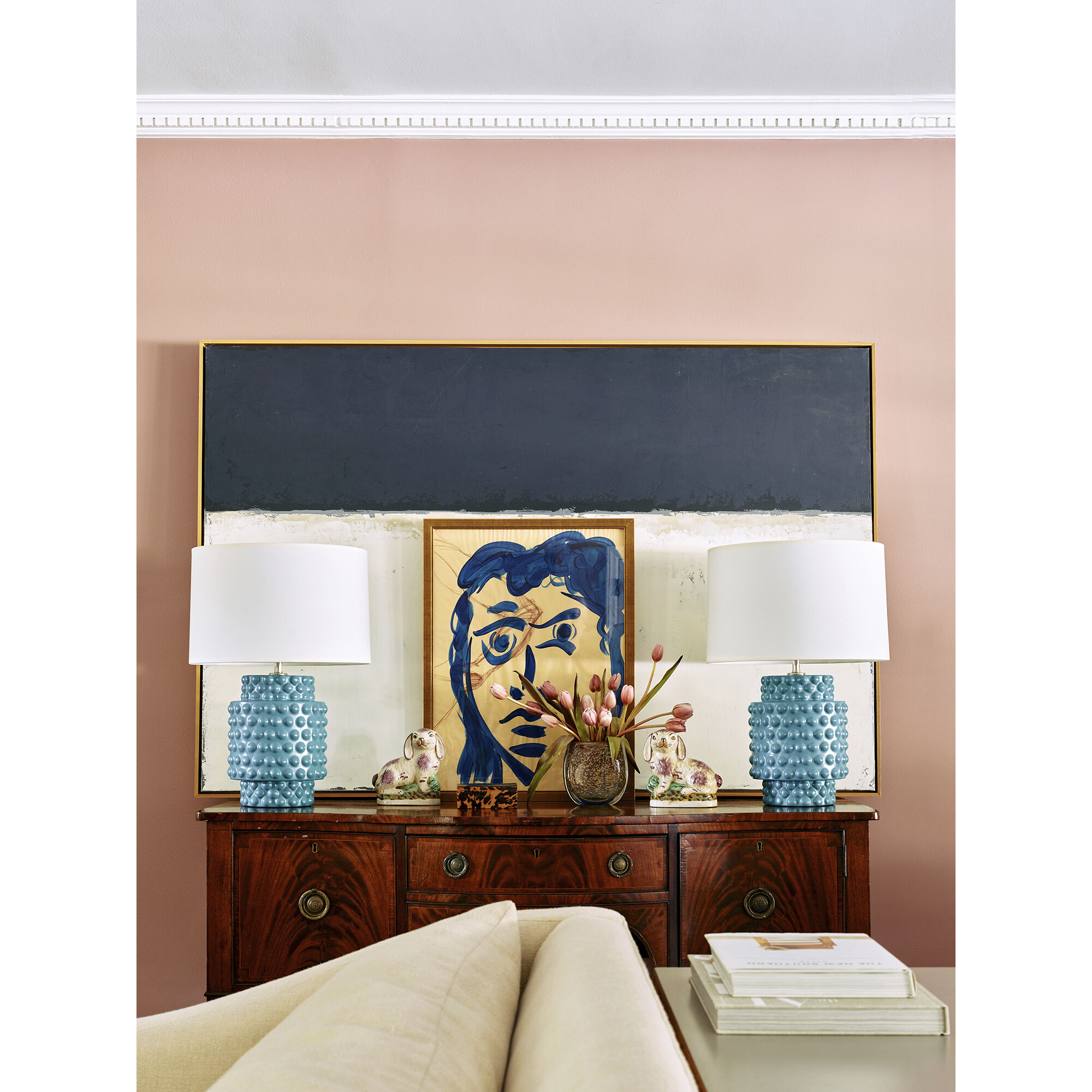 Small Dolly 21.38 inch 150 watt Steel Blue Accent Lamp Portable Light in Fondine