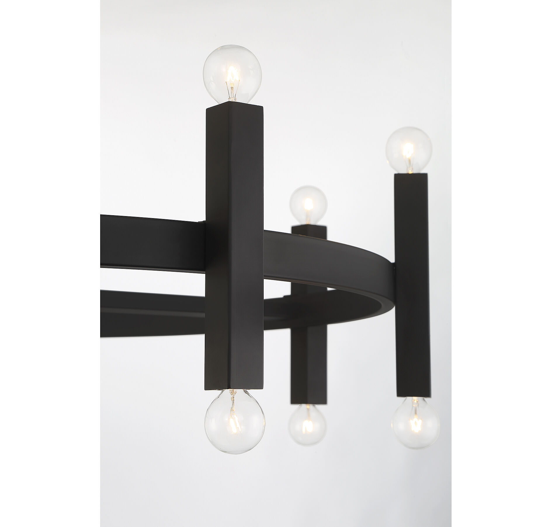 Contemporary 16 Light 40.5 inch Matte Black Chandelier Ceiling Light