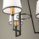 Coco 3 Light 19.7 inch Gold and Black Up Chandelier Ceiling Light