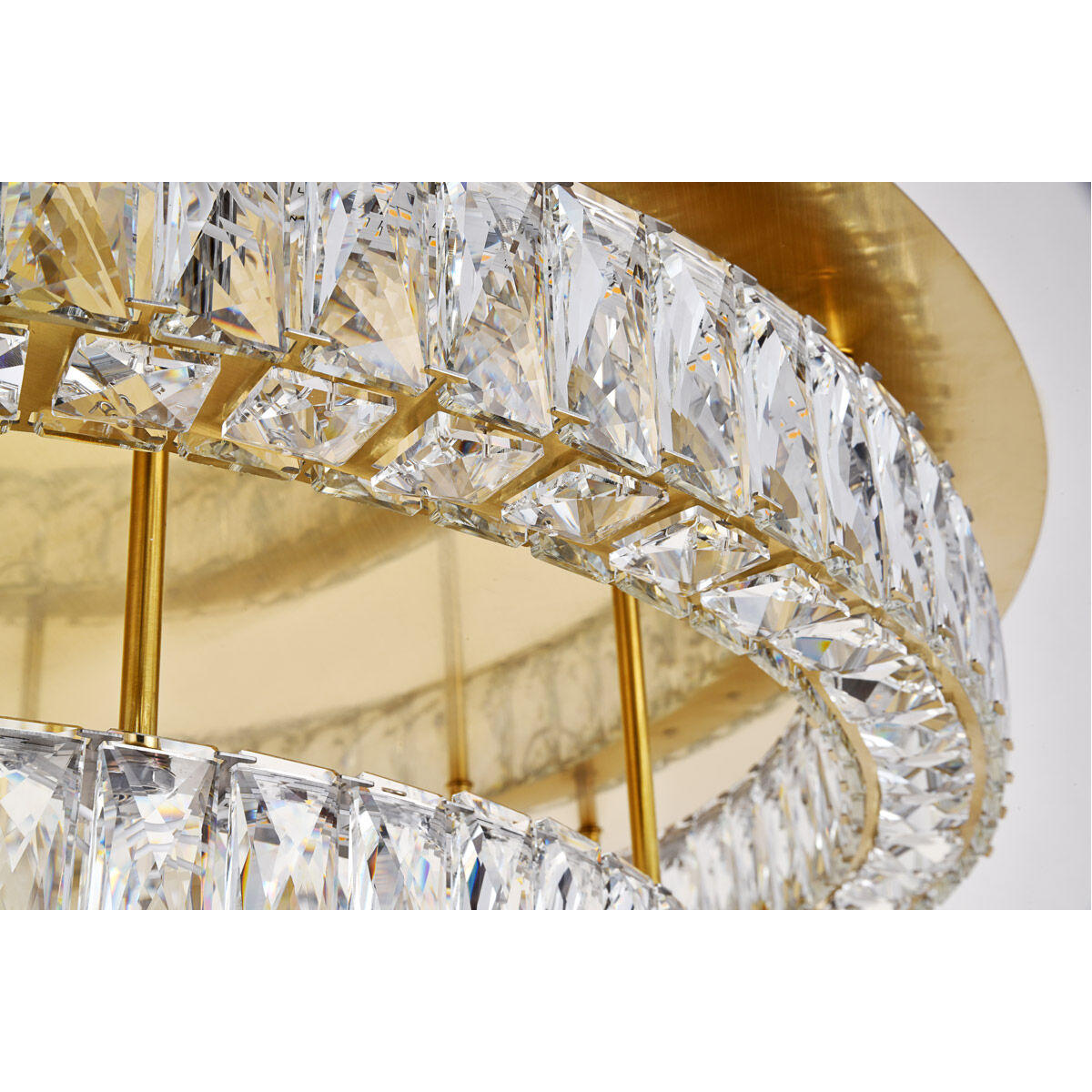 Monroe LED 34 inch Gold Chandelier Ceiling Light