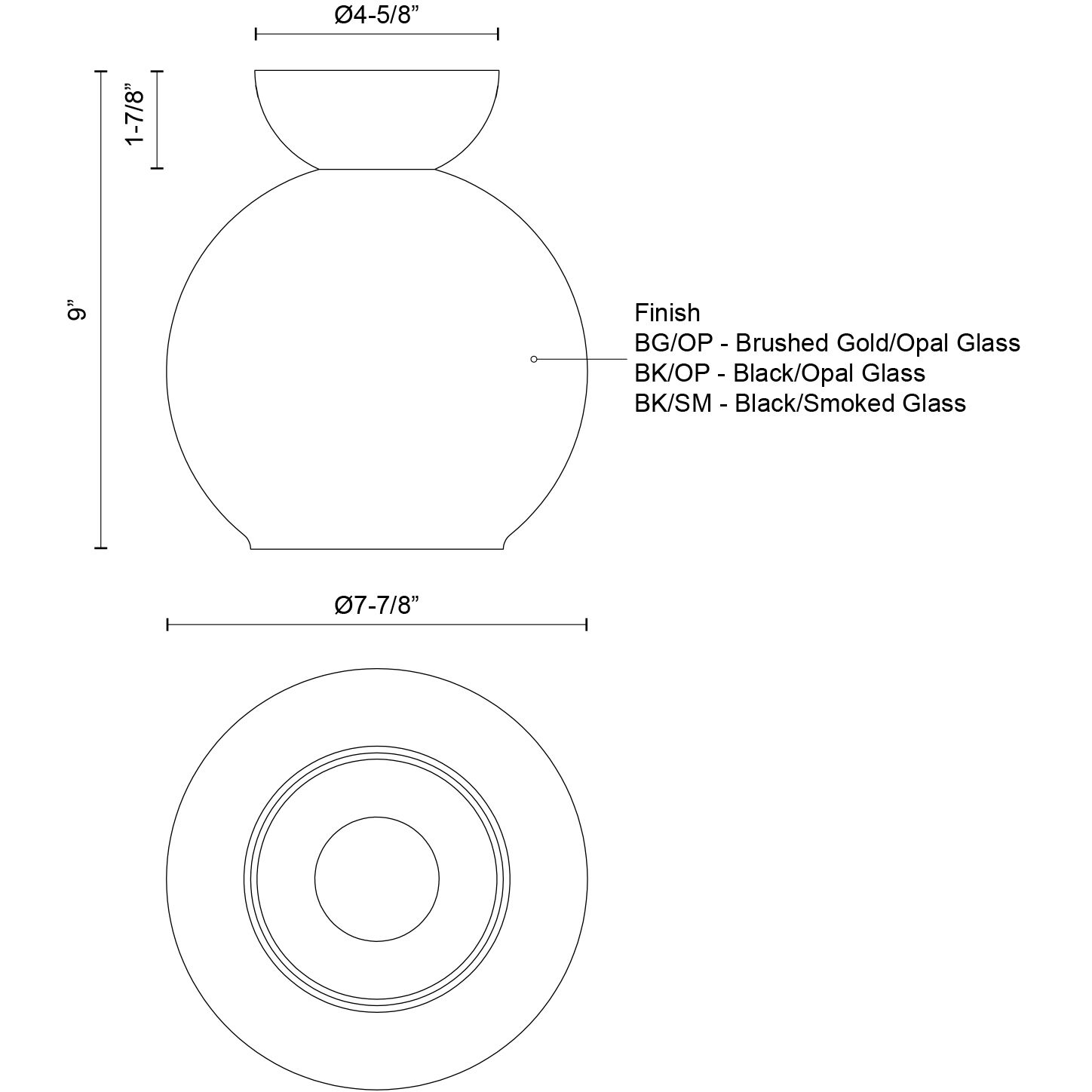 Arcadia 1 Light 7.88 inch Black/Smoked Semi-Flush Mount Ceiling Light in Smoked Glass