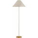Marie Flanigan Wimberley 60 inch 15 watt Soft Brass Wrapped Floor Lamp Portable Light in White Wicker, Medium