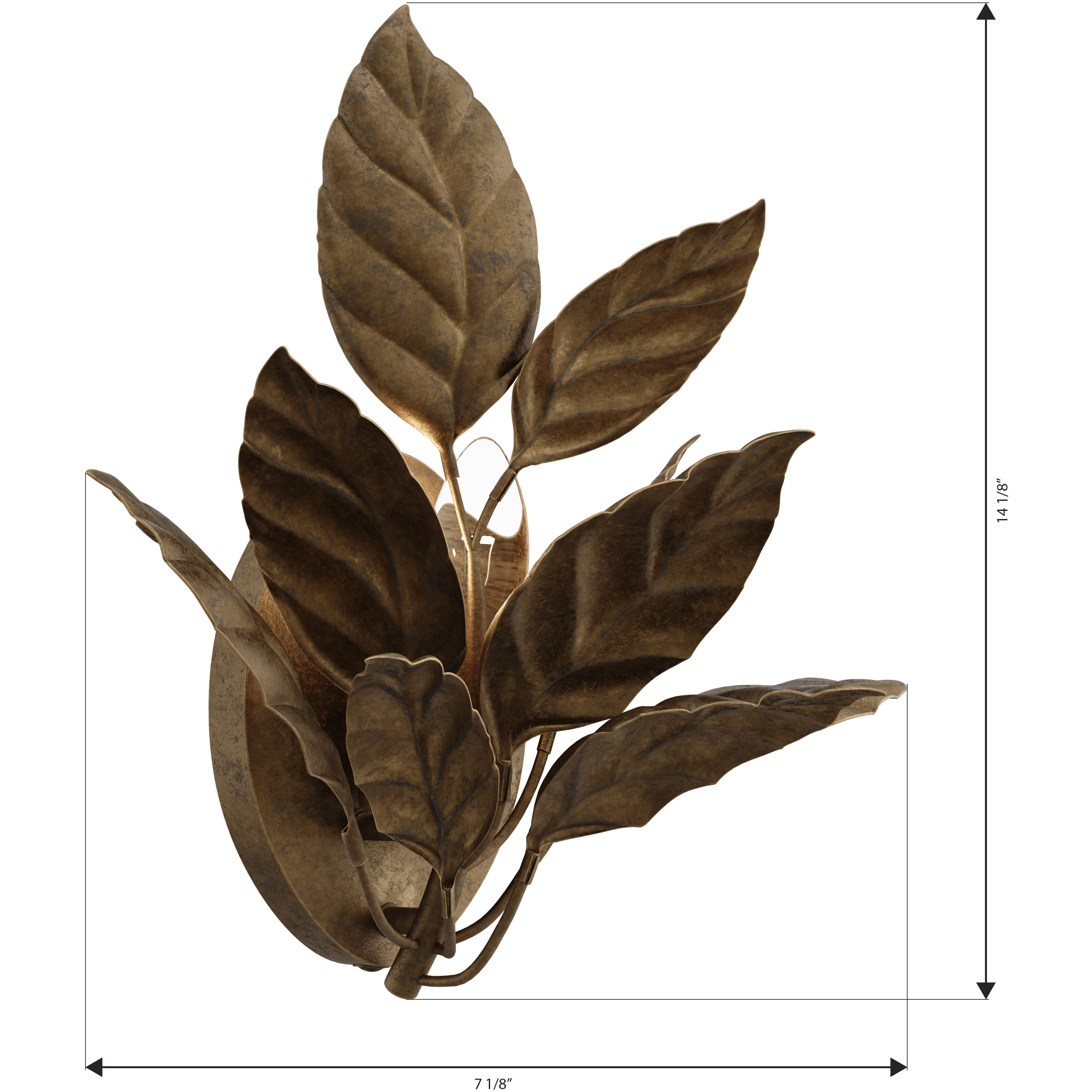 Seraphine 2 Light 11 inch Weathered Gold Wall Sconce Wall Light