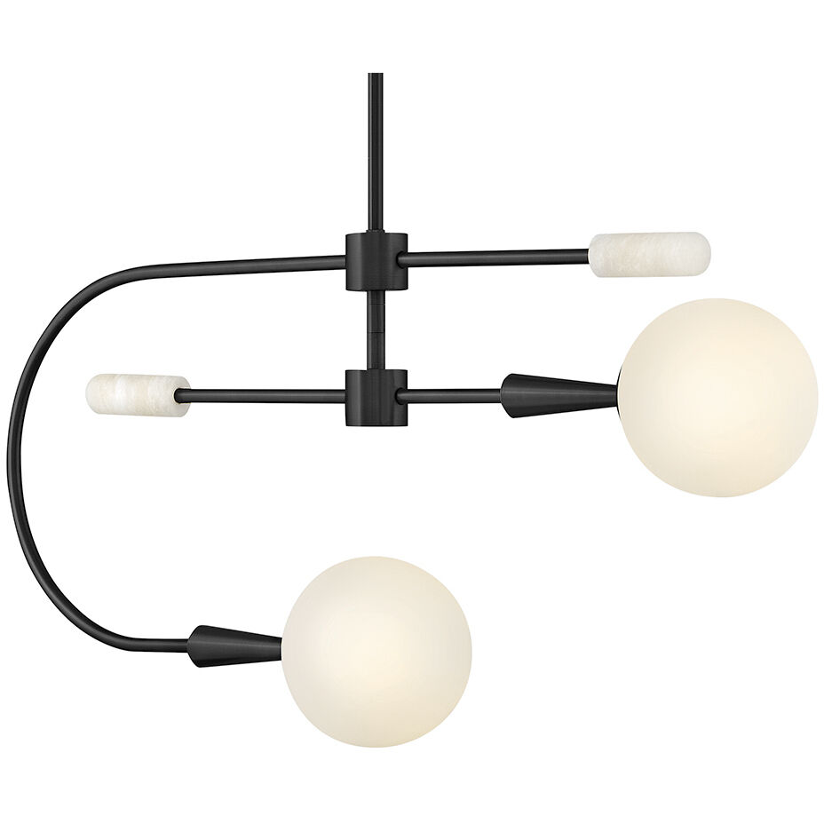 Maude 2 Light 32.25 inch Black Chandelier Ceiling Light