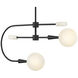 Maude 2 Light 32.25 inch Black Chandelier Ceiling Light