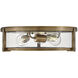 Lowell 3 Light 16 inch Brushed Bronze with Clear glass Foyer Light Ceiling Light, Flush Mount