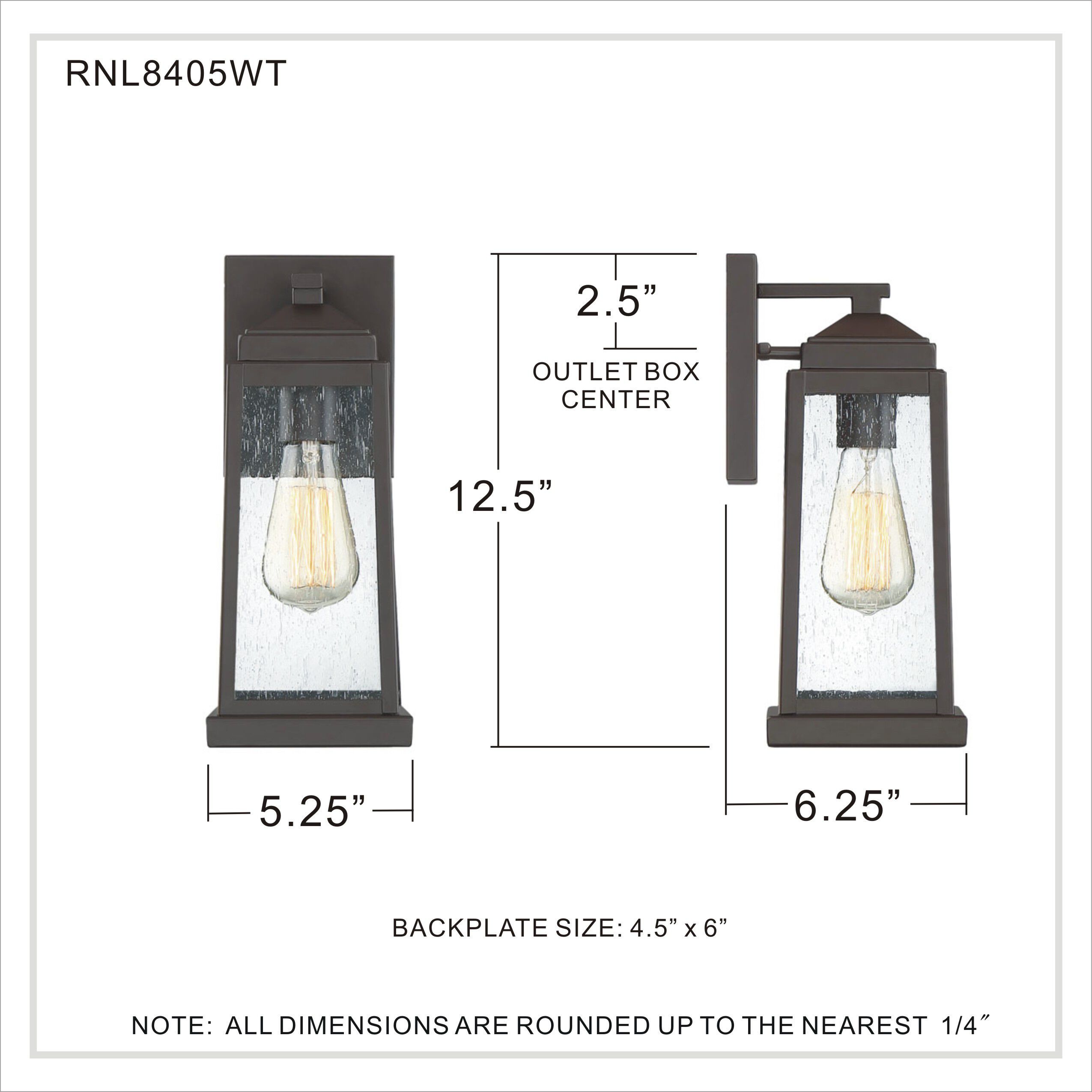 Ravenel 1 Light 13 inch Western Bronze Outdoor Wall Lantern