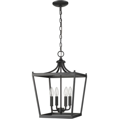 Kennedy 4 Light 13 inch Matte Black Chandelier Ceiling Light