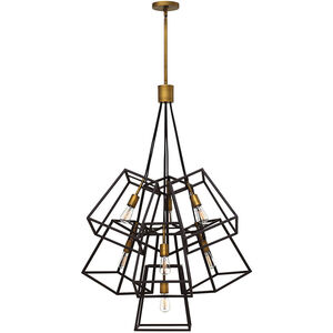 Fulton LED 28 inch Bronze with Heirloom Brass Indoor Foyer Light Ceiling Light, Large