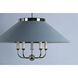Clivedon 5 Light 27.5 inch Polished Nickel/Blue Bird Chandelier Ceiling Light
