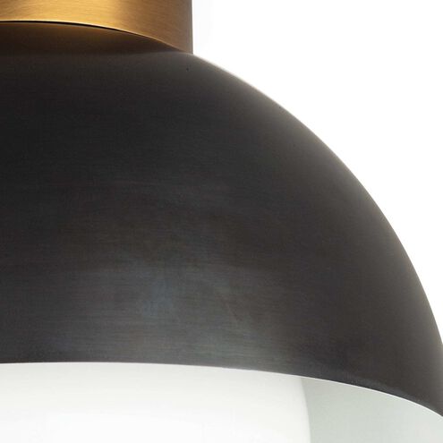 Montreux 1 Light 11.75 inch Oil Rubbed Bronze and Natural Brass Flush Mount Ceiling Light