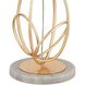 Morely 63 inch 150 watt Gold Leaf with White Floor Lamp Portable Light