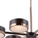Madison 7 Light 36 inch Architectural Bronze and Natural Brass Chandelier Ceiling Light