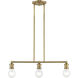 Lansdale 3 Light 24 inch Antique Brass Linear Chandelier Ceiling Light