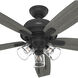 Dondra 60 inch Matte Black with Greyed Walnut/Matte Black Blades Ceiling Fan