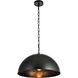 Merce 1 Light 20 inch Vintage Black Pendant Ceiling Light 