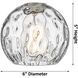 Ballston Athens Water Glass LED 6 inch Brushed Satin Nickel Sconce Wall Light