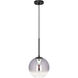 Callisto 1 Light 8 inch Black Pendant Ceiling Light