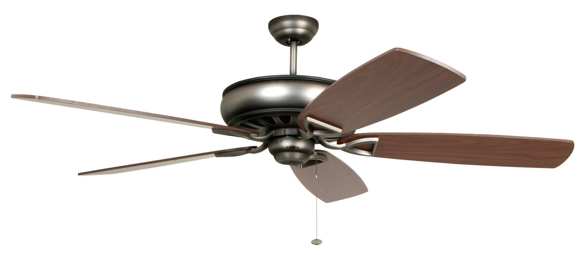 Supreme Air 70 inch Dark Antique Nickel with Reversible Birch and Teak Blades Indoor/Outdoor Ceiling Fan
