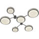 Iris LED 46 inch Graphite with Light Ash Sconce & Flush Mount Wall Light, Hub and Spoke