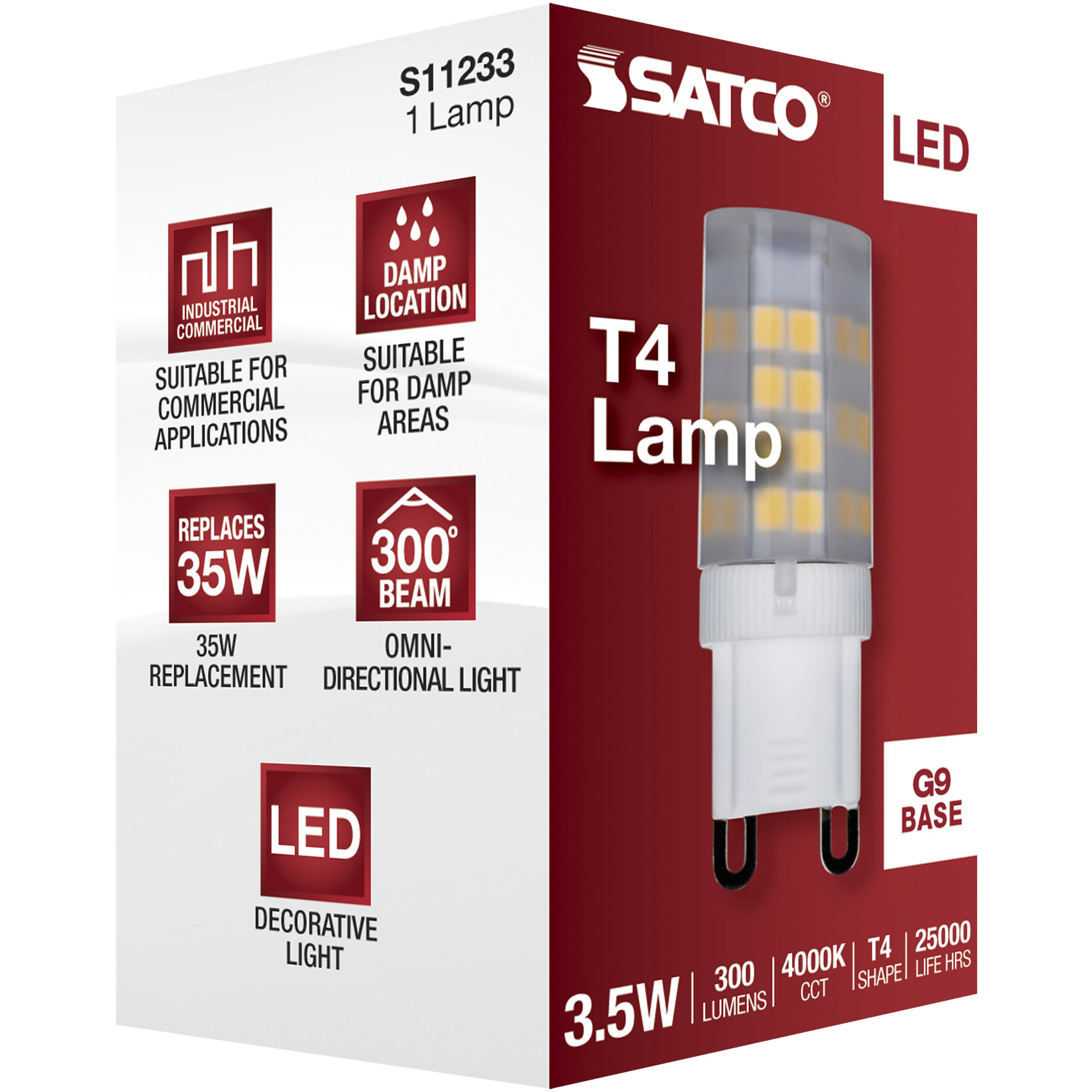 Lumos LED JCD LED G9 Double Loop 3.5 watt 4000K Mini and Pin-Based LED