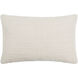 Lynchburg 22 X 14 inch Light Silver/White/Silver Lumbar Pillow in 14 x 22