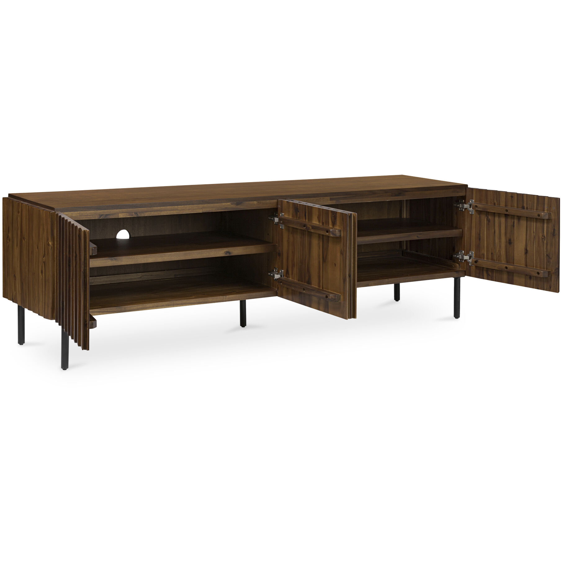 Lincoln 74 inch Brown Media Cabinet