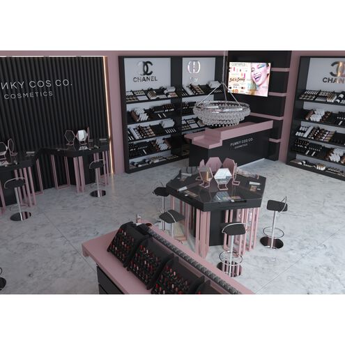 Calypso 6 Light 30 inch Polished Chrome Chandelier Ceiling Light