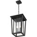 Seoul 2 Light 11.25 inch Black Outdoor Chain Mount Ceiling Fixture