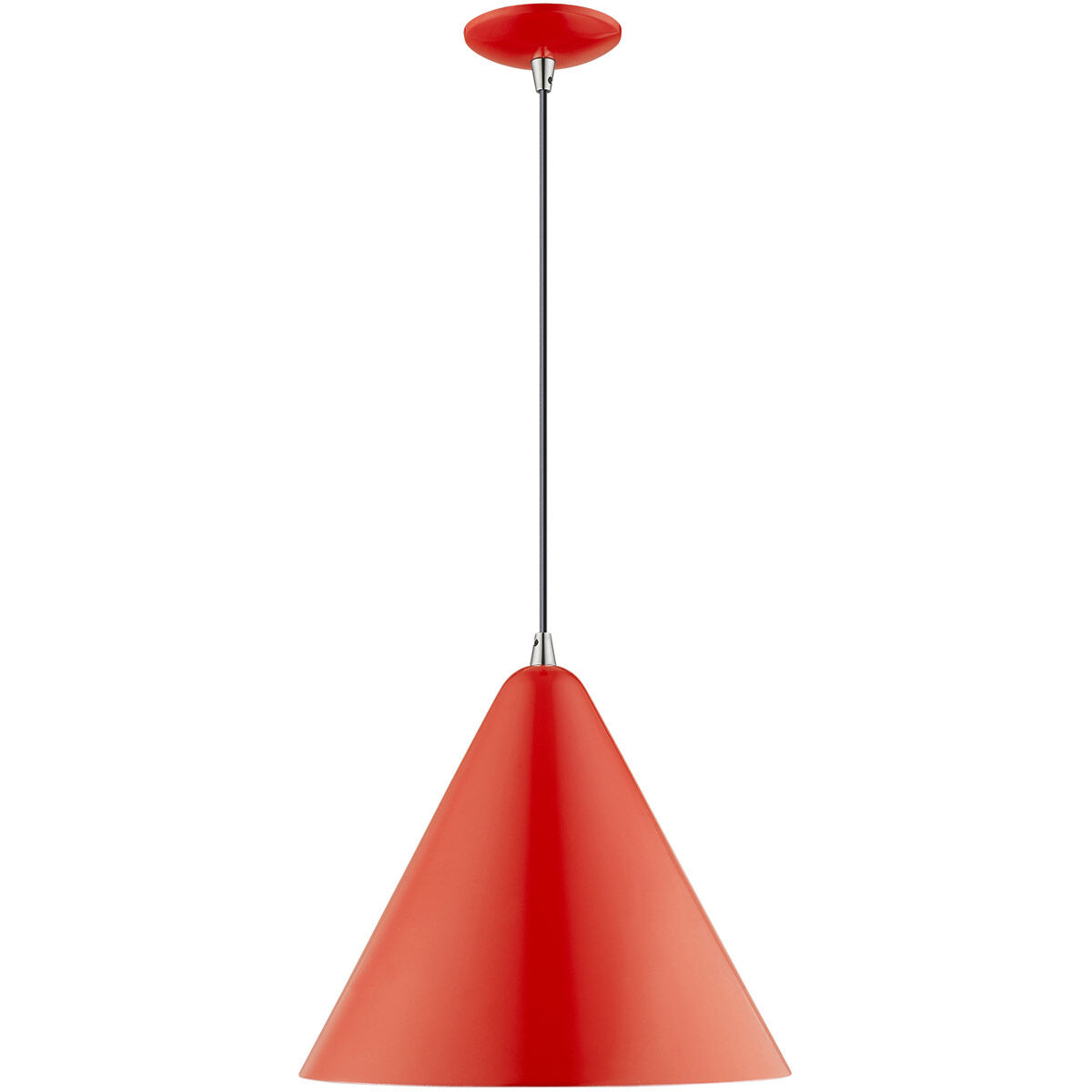 Allison 1 Light 14 inch Shiny Red Mini Pendant Ceiling Light