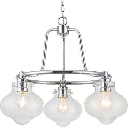 Cate 3 Light 21 inch Chrome Chandelier Ceiling Light