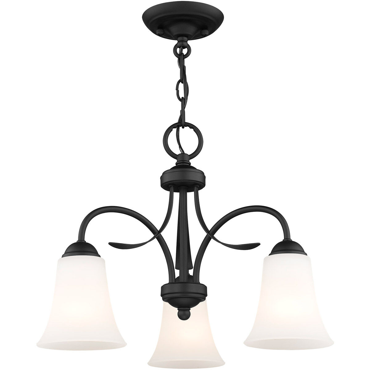 Ridgedale 3 Light 18 inch Black Convertible Dinette Chandelier/Ceiling Mount Ceiling Light