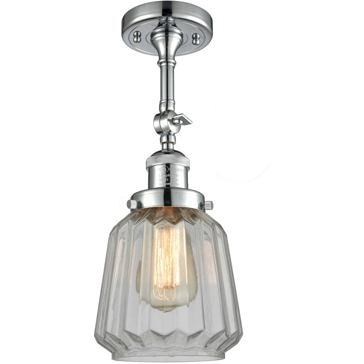 Franklin Restoration Chatham 1 Light 6 inch Polished Chrome Sconce Wall Light in Clear Glass, Franklin Restoration